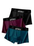 Ethika Men's Extra Thin Elastic Underwear Long Comfortable Ice Silk Breathable Comfort Brief Boxer Trunks Imported Material Multicolour (in, Alpha, M, Multicolour)