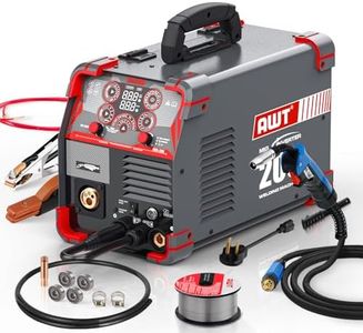 AWT MIG Welder, 200Amp 8 in 1 Gas MIG/Gasless Flux Core MIG/Stick/Lift TIG/Spot Welding/Spool Gun Aluminum MIG Welder, 110/220V Dual Voltage, Multi-Process Welding Machine With LED Digital Display