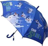 CHAATEWALA™ Blue Frozen Umbrella for Girls, Frozen - Elsa Umbrella, Frozen theme Umbrella for Girls, Pink Umbrella for Kids, Cartoon Umbrella for Girls
