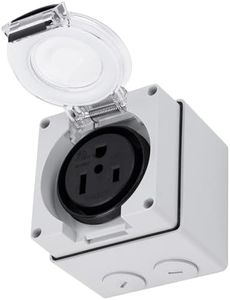 BlueStars NEMA 6-50R Outdoor Power Outlet Box, 50A 250V 3 Pole 4 Wire Grounding Dustproof and Weatherproof Outlet Used for EV Welder, Plasma Cutter, Electric Stove, UL Listed