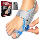 Dumevelours Bunion Corrector Big Toe Straightener,Upgrade with Adjustable Knob & Heel Strap, Day & Night Toe Alignment Support for Left & Right Foot, Includes Storage Bag