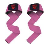 Weight Lifting Straps Wrist Support Padded Neoprene Gym Cross Training Hand Bar weightlifting Straps Fitness Bodybuilding Power Exercise Grips Deadlift Men Women (Pink)