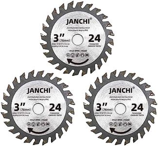 3Pack 3 Inch 24T Carbide Circular Saw Blade for Cuts Woods, Plastic, PCV, Acrylic, Aluminum, 7/16" Arbor Compatible with All Dremel Saw-MAX, Ultra-Saws, RotoZip Saws, Rigid 3" Multi-Material Saw