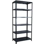 Mil-Nil Prime CRC Sheet 6 Shelf Multipurpose Space Saving Storage Rack 24 Gauge self 16 Gauge Angle (Grey, 78 x 36 x 18 Inch)