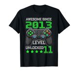 Level 11 Unlocked 11th birthday video gamer 11 Year Old 2013 T-Shirt