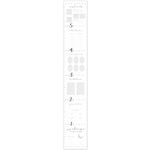 C.R. Gibson Little Moon Vinyl Baby Keepsake Growth Chart for Walls, 8" x 72", Multicolor