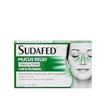 Sudafed Mucus Relief Triple Action Cold & Flu Tablets, Helps fight Cold and Flu and Unblocks the Nose, Reduces Mucus and Gets to work in 15 minutes, pack of 16