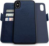 Dreem Fibonacci 2-in-1 Wallet Case for Apple iPhone X & Xs - Luxury Vegan Leather, Magnetic Detachable Shockproof Phone Case, RFID Card Protection, 2-Way Flip Stand - Royal