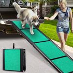 Maximum Length 180cm Large Dog Car Ramp, Folding Dog Ramp with Anti-Slip Surface, Pet Stairs Ramp for Dogs to Get Into a SUV,Truck & Outdoor Steps, Extra Long Dog Ramp for 113kg Large Dogs SUV & Truck