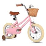 JOYSTAR 14 inch Kids Bike for 3-5 Years (39"-47") Boys & Girls, Child Bicycle with Training Wheels & Basket,Pink