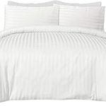 Duvet Cover Set 300 Thread Count White 100% Egyptian cotton Hotel Quality (King)