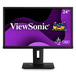 ViewSonic VG2440 24 Inch IPS 1080p Ergonomic Monitor with Integrate vDisplyManager HDMI DisplayPort VGA USB Inputs for Home and Office , Black