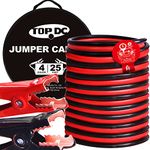 TOPDC Jumper Cables 4 Gauge 25 Feet Heavy Duty Booster Cables with Carry Bag (4AWG x 25Ft)