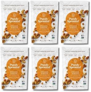 Purely Sprouted Orange Ginger Snack Mix: Vegan, Gluten-Free, and Non-GMO Blend for a Healthy Crunch! (4 oz, 6 pack)