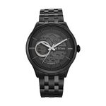 Titan Mens Analog Black Dial Black Band Stainless Steel Watch