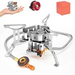 Camping Gas Stove 6800W, Portable Outdoor Camping Furnace, Folding Wild Camp Gas Burner, Backpacking Stove Suitable for Hiking, Camping, Trekking and Picnic