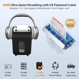 VidaTeco 15-Sheet Cross-Cut Paper Shredder – Heavy Duty Office