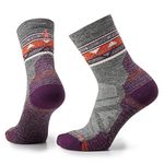 Smartwool Women's Hike Light Cushion Zig Zag Valley Mid Crew Socks, ASH-CHARCOAL, Medium