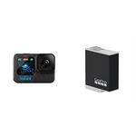 GoPro HERO12 Black - Waterproof Action Camera with 5.3K60 Ultra HD Video, 27MP Photos, HDR, 1/1.9" Image Sensor + Enduro Rechargeable Battery (HERO12 Black/HERO11 Black/HERO10 Black/HERO9 Black)