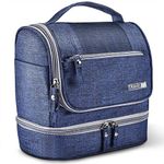 Seagull flight of fashion Toiletry Bag for Travel, Toiletry Organizer Pouch with Hook, Travel Accessories Kit Pouch for Men & Women - 24 x 20 x 13 cm - Navy Blue