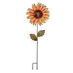 Kilipes Sunflower Garden Stake Decorative Outdoor Garden Decor Metal Flower Stake for Patio Lawn Yard Plant Pot