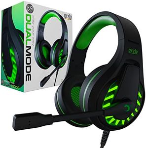Orzly Gaming Headset for PC and Gaming Consoles compatible with PS5, PS4, XBOX SERIES X | S, XBOX ONE, Nintendo Switch & Steam Deck with noise cancelling mic - RXH-30 Sagano Edition