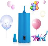 Electric Balloon Pump, Air Pump - Portable Inflator, Air Pump for All Balloons, Long Animal Twisty Curly Balloon, Foil Balloons, Inflador De Globos for Birthday Party, Kids' Party (Sky Blue)
