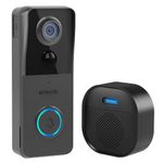 2K HD Doorbell Camera Wireless with Included Ring Chime, MKEOLGE Smart Video Doorbell for Home Security, AI Human Detection, Two Way Audio, Cloud Storage, Night Vision, Battery Powered, 2.4G WiFi