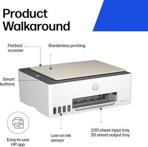 HP Smart Tank 5107 All-in-One Wireless Printer – High Capacity Ink