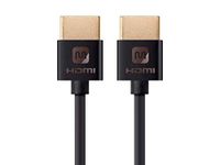 High Speed HDMI Cable - 6 Inch - Black| 4K @ 24Hz, 10.2Gbps, 36AWG, YUV, 4:2:0 - Ultra Slim Series