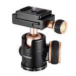 Andoer Tripod Ball Head 360 Degrees Free Rotation Panoramic Ballhead with Quick Release 1/4" Screw and 3/8" Screw for Smartphone,Tripod,Monopod,Slider,DSLR Camera Max Load 5 kilograms