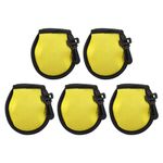 PATIKIL Golf Ball Washer Pouch, 5 Pack Portable Golf Balls Cleaner Pocket Bag with Hanging Clip for Women Men Golf Exercise, Yellow