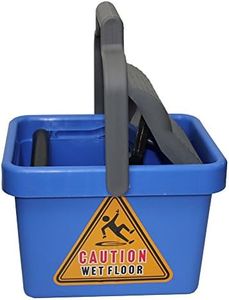 Cleanlink Mop Bucket Plastic Wringer 9 Litre Blue,