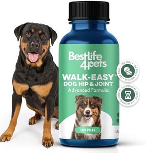 BestLife4Pets Extra Strength Dog Joint Supplement - Natural Hip and Joint Supplement for Dogs - Arthritis, Inflammation, and Hip Dysplasia Pain Relief for Dogs - Easy to Use Natural Pills