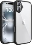 EGOTUDE for iPhone 16 Plus Case | Polycarbonate Hard Back Transparent Cover, Anti-Yellow Bumper