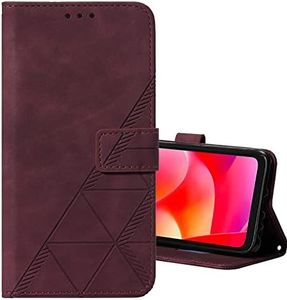 COTDINFOR Compatible with iPod Touch 7 Case Flip Folio Wallet Cover PU Leather Magnetic Strap with Card Slots Shockproof Protective Phone Case For iPod Touch 5/6 / 7 Business Style Red YBS.