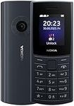 Nokia 110 4G Feature Phone with 4G, Camera, Bluetooth, FM radio, MP3 player, MicroSD, Long-Lasting Battery, and Pre-loaded Games, Dual Sim - Blue