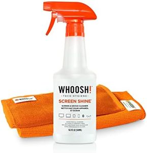 WHOOSH! Kit de Limpieza de Pantallas Recargable, Ideal para Smartphones, iPad, Gafas, Kindle, Pantallas táctiles y televisores, Incluye 1 Botella de 500 ml + 1 paño de Microfibra