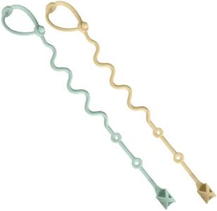 Silicone Utensils Holder Strap (Green/Beige, 2PK)