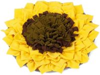 Injoya Snuffle Mat for Dogs Sunflower, Large Dog Snuffle Mat 19” x 19”, Dog Enrichment Toy Slow Feeder, Puppy Toys to Keep Them Busy, Machine Washable, Snuffle Mat for All Dog Sizes