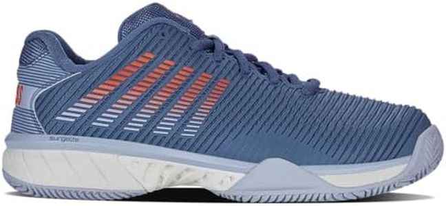 K-Swiss Men's Hypercourt Express 2 HB Tennis Shoe, Infinity/Artic Ice/Scarlet Ibis, 9 M