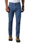 HIGH STAR Men Blue Tapered Fit Mildly Distressed Light Fade Stretchable Jeans