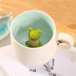 Funny 3D Animal Frog Coffee Mug - Cute Frog Gifts for Women and Men - White Elephant Gifts for Adults Funny Office Gifts,Christmas Gifts,Birthday Gifts for Women,Friend, Sister,Mum Dad Gifts