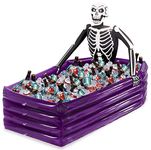 Inflatable Skull Cooler Pool Beverage Ice Coffin Bucket Fun Party Decoration Props Outdoor Sports Tools Water Props