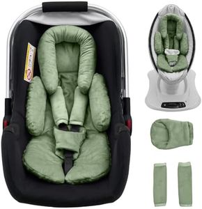 Infant Car Seat Head Support with Extra Shoulder Covers Set, Thickened Carseat Cushion for Baby, Breathable Newborn Carseat Insert for Stroller Swing