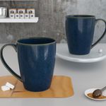 The Earth Store Galaxy Blue Coffee Mug Set of 2 Ceramic Mugs to Gift to Best Friend, Tea Mugs, Microwave Safe Coffee Mugs, Ceramic Tea Cups (340 ml Each)