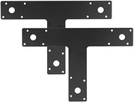 2 Pcs Truss T Tie Plates, Width 2"(50mm), Length 11-7/8", Mending Plate Repair Fixing Bracket, Thickness 3.8mm