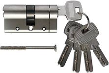 SEPOX 60mm(30/30) Anti-Snap Euro Door Lock Cylinder, High Security 6 Pin, Brass Body Stainless Steel Bar Enforced Anti-Drill Anti-Pick,Anti-Bump Door Barrel with 5 Keys