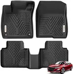 YITAMOTOR Floor Mats Fit for Honda Accord 2018-2022, TPE All Weather Custom Fit Accord Floor Liners 1st & 2nd Row, Black