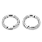 100pcs Silver Tone Stainless Steel Open Jump Rings Connectors Jewelry Findings 15mm(5/8")